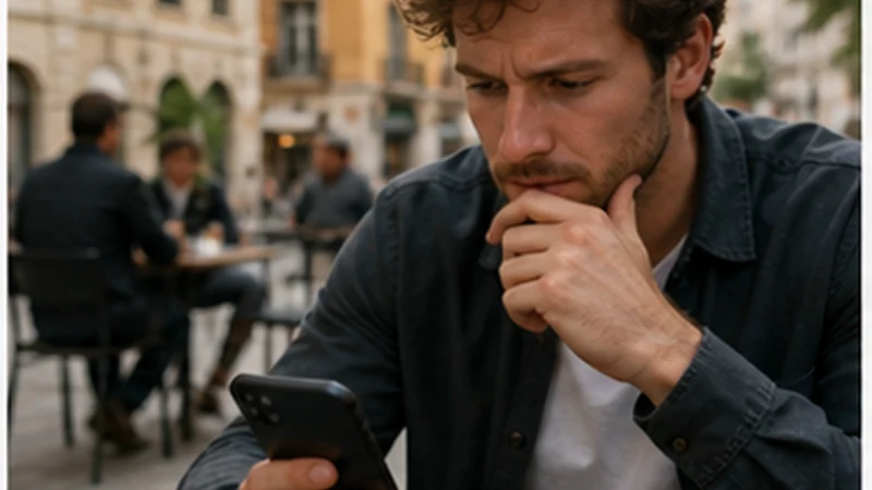 Traveller using a smartphone in Uruguay for uruguay esim price comparison