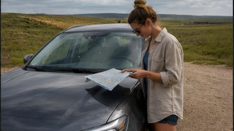 Traveller using a smartphone in Uruguay for uruguay offline maps road trip