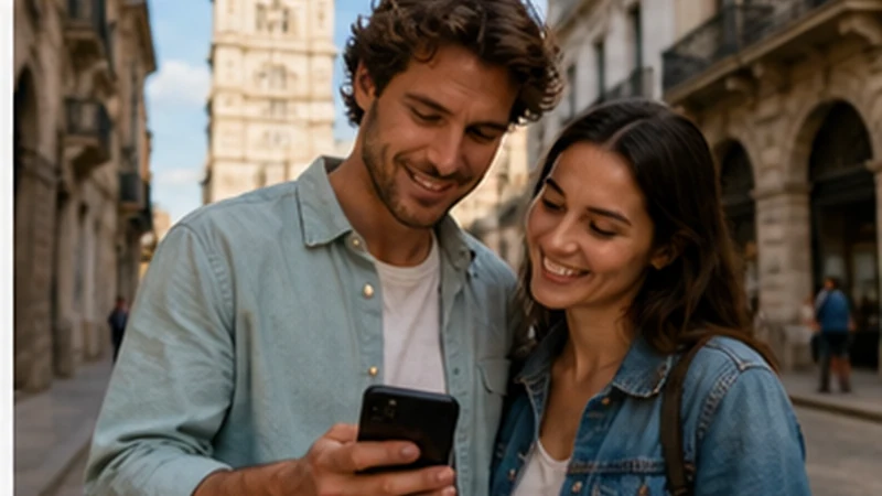 Traveller using a smartphone in Uruguay for uruguay short trip mobile data