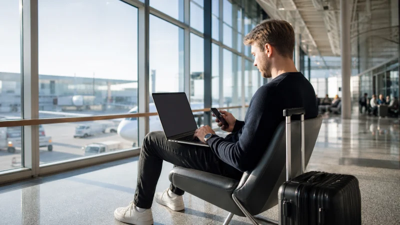 Illustrative Finland travel scene for Wi-Fi at Helsinki Airport: An Arrival Guide