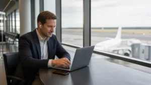 Illustrative Finland travel scene for Wi-Fi at Oulu Airport: An Arrival Guide