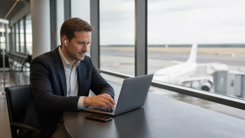 Illustrative Finland travel scene for Wi-Fi at Oulu Airport: An Arrival Guide