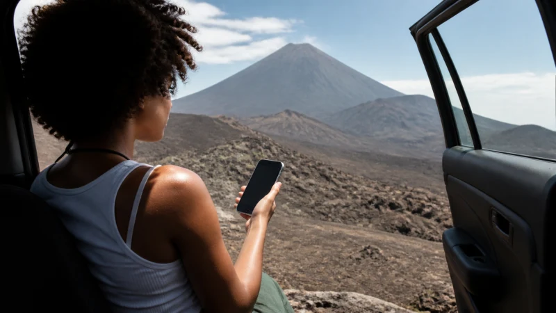 Traveller manually selecting a mobile network in Cape Verde