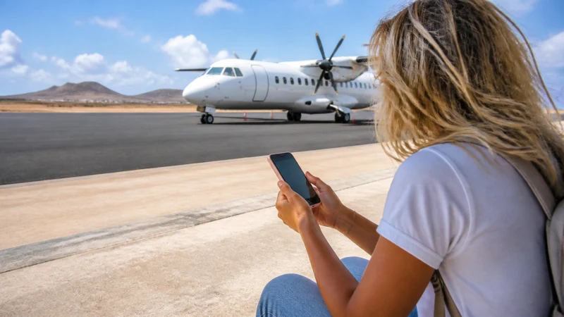 Traveller staying connected while travelling between Sal and Boa Vista