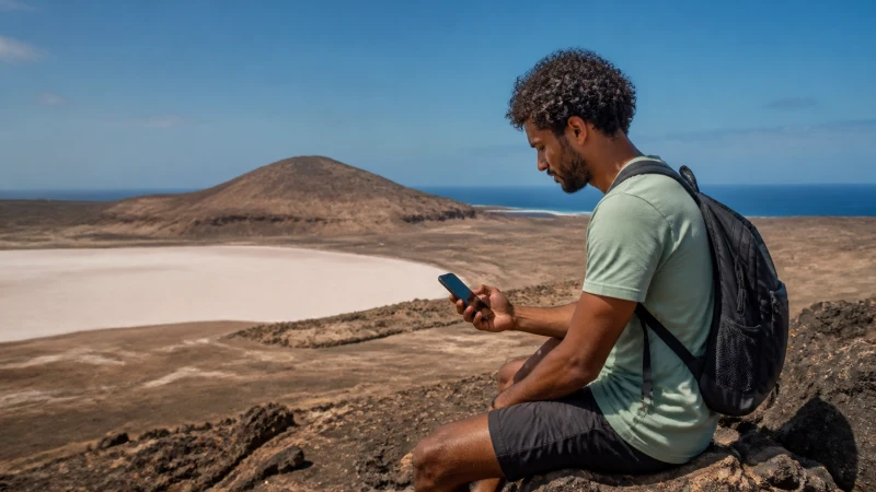 Mobile internet use on Sal Island, Cape Verde